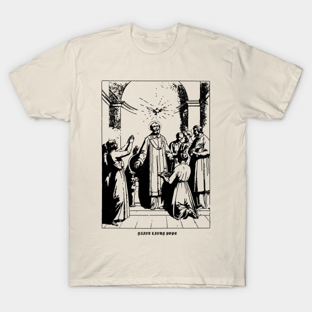 Saint Linus, Pope T-Shirt by CHAMBER OF SAINTS